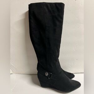 Anne Klein Black Over the Knee Boots